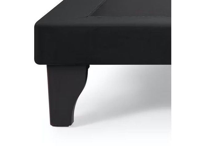 Base De Cama Europea 1.5 Plazas Felpa Negro-1
