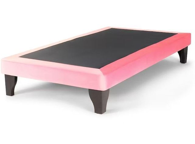 Base De Cama Europea 1.5 plazas Felpa Rosado-0