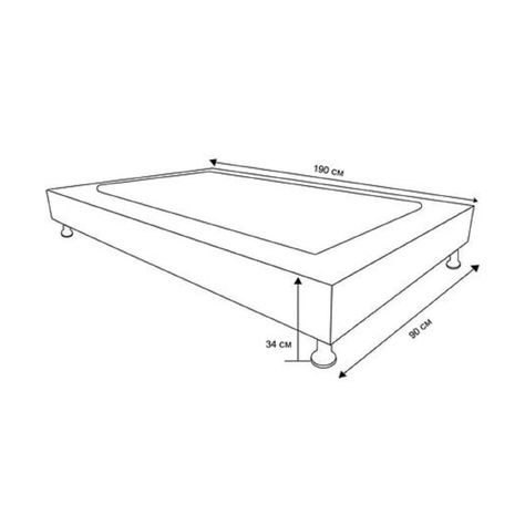 Base de Cama Europea 1 Plaza Tela Beige-1