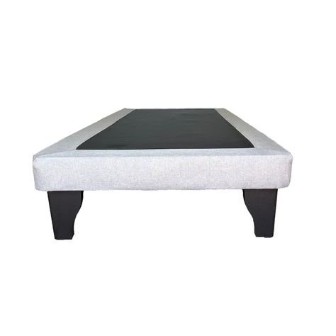 Base de Cama Europea 1 Plaza Tela Beige-0