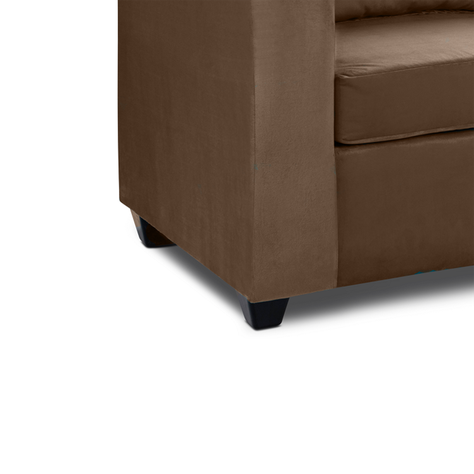 Sofa Niza 2 Cuerpos Felpa Cafe-3