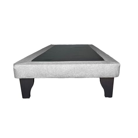 Base de Cama Europea 1.5 Plazas Tela Gris Claro-0