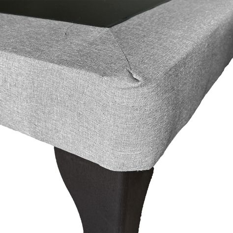 Base de Cama Europea 1.5 Plazas Tela Gris Claro-3