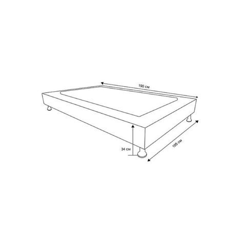 Base de Cama Europea 1.5 Plazas Tela Gris Oscuro-1