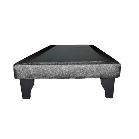 Base de Cama Europea 1.5 Plazas Tela Gris Oscuro-0