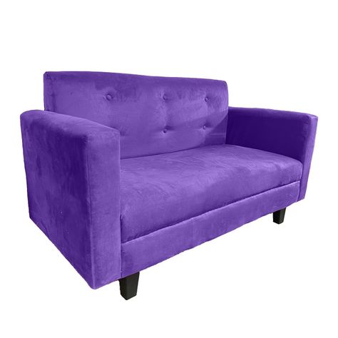Sofa Ruan 2 Cuerpos Felpa Morado-2