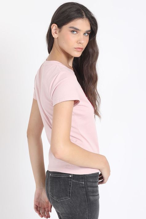 Polera Algodón Spandex, Estampado Blush, Rosa Liola-3