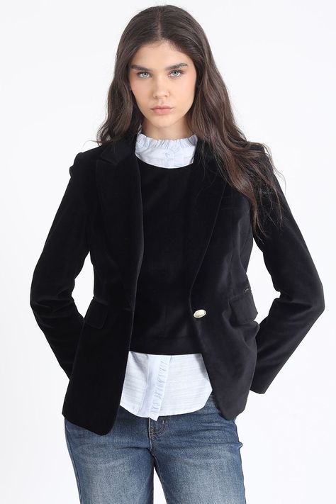 Top Terciopelo, Negro Liola-1