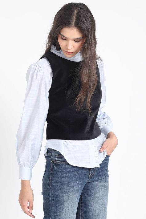 Top Terciopelo, Negro Liola-3