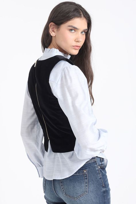 Top Terciopelo, Negro Liola-4