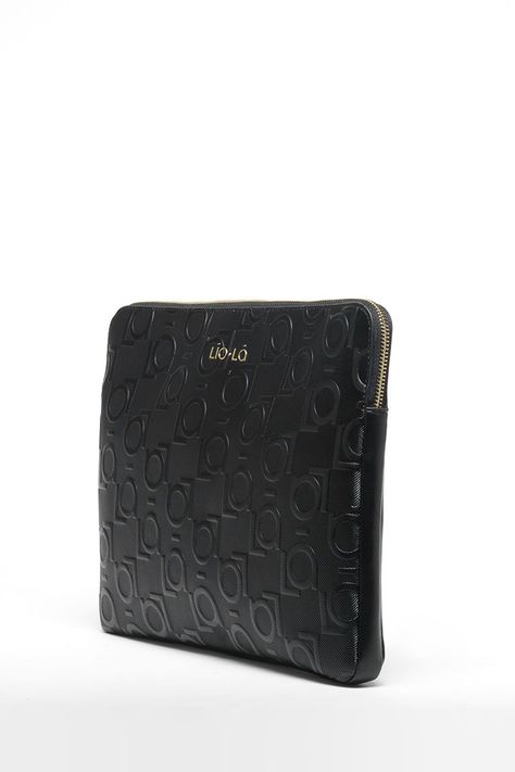 Bolso Computador Efecto Cuero Logo Liola, Negro Liola-2