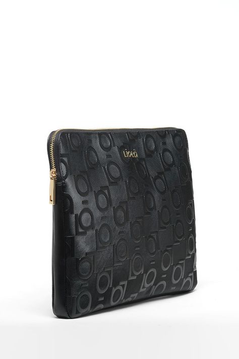 Bolso Computador Efecto Cuero Logo Liola, Negro Liola-3