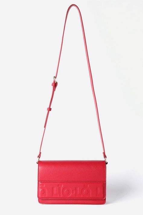 Cartera Logo Liola, Efecto Cuero, Rojo Liola-3