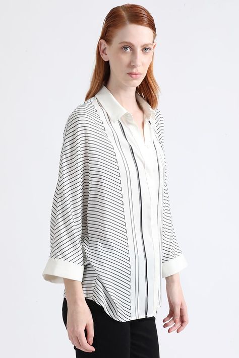 Blusa Rayas Contraste, Crudo Liola-2