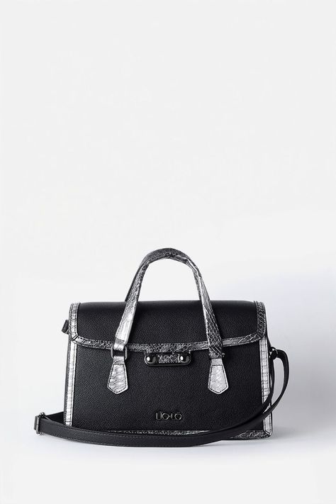 Cartera Aplicación Piton, Efecto Cuero, Negro Liola-0