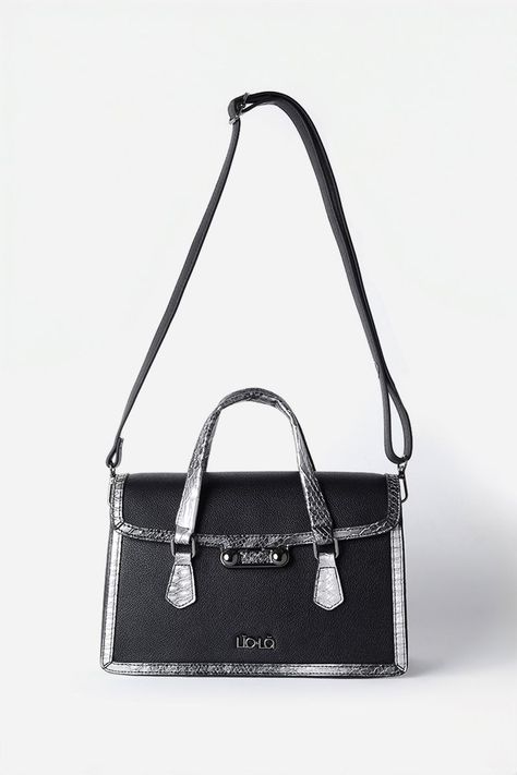 Cartera Aplicación Piton, Efecto Cuero, Negro Liola-3