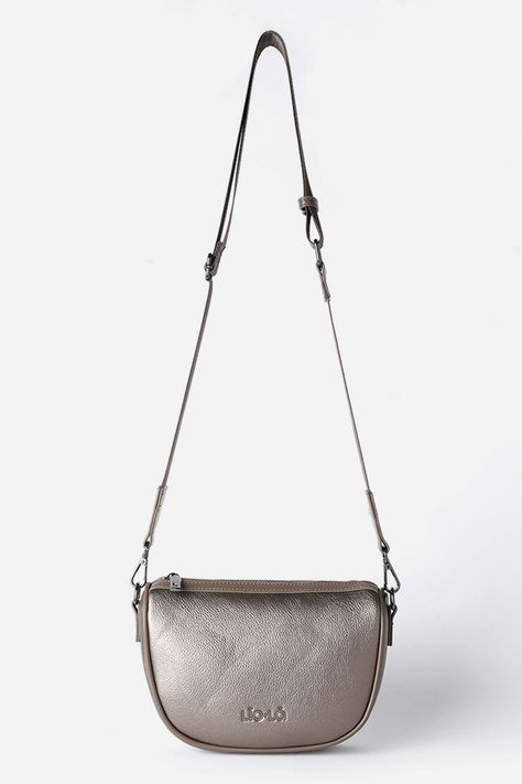 Cartera Metalizada Efecto Cuero Granulado, Beige Liola-3