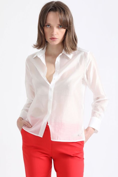 Blusa Gasa Lisa Fantasia, Crudo Liola-0