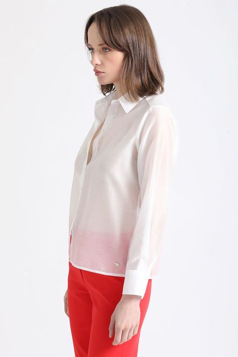 Blusa Gasa Lisa Fantasia, Crudo Liola-4