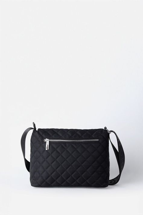 Bolso Tela Acolchado Y Aplicación Efecto Cuero, Negro Liola-2