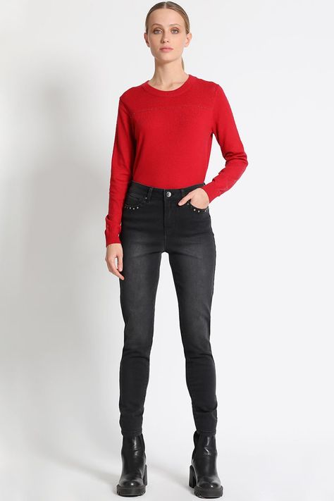 Jeans Básico Negro Liola-0