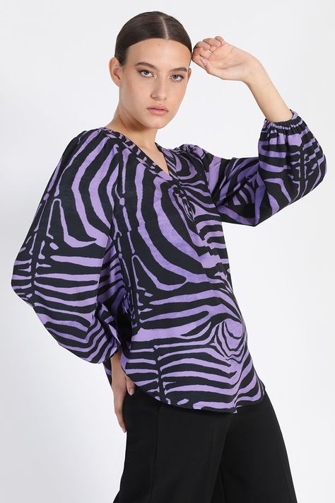 Blusa V Estampado Rosa Liola-0