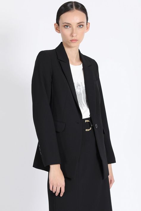 Blazer Entallado Negro Liola-0