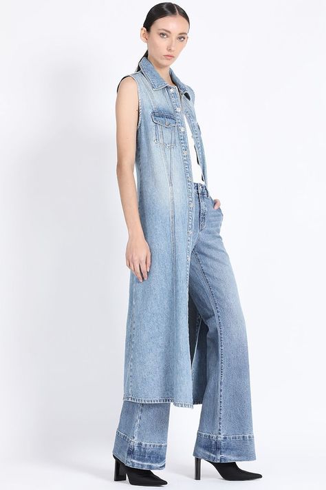 Chaqueta Midi Denim Azul Liola-1