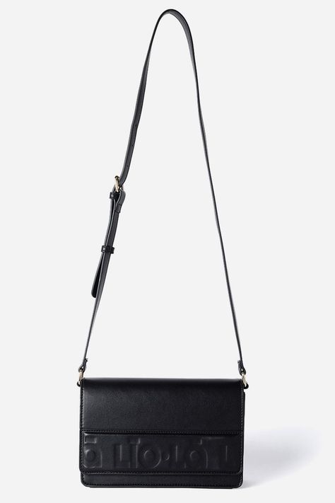 Cartera Logo Liola, Efecto Cuero, Negro Liola-4
