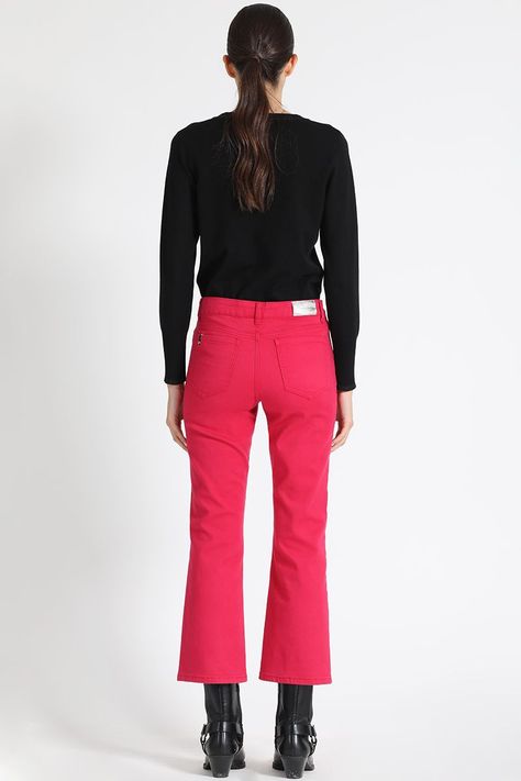 Jeans Tiro Medio Fucsia Liola-2