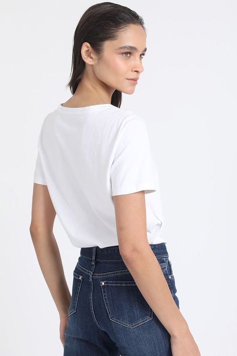 Polera Algodón, Estampado Flores Folia, Crudo Liola-5