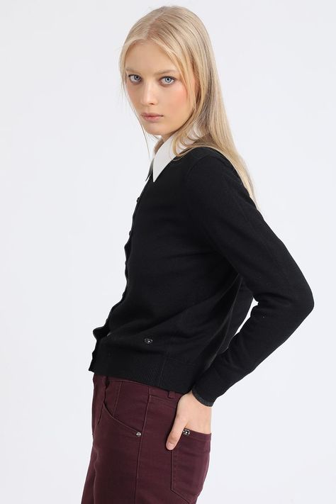 Cardigan Tejido Punto, Negro Liola-2