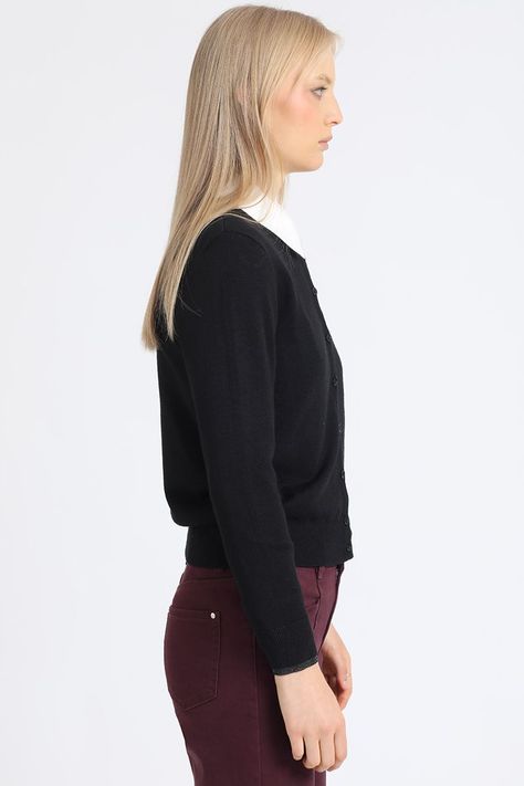 Cardigan Tejido Punto, Negro Liola-4