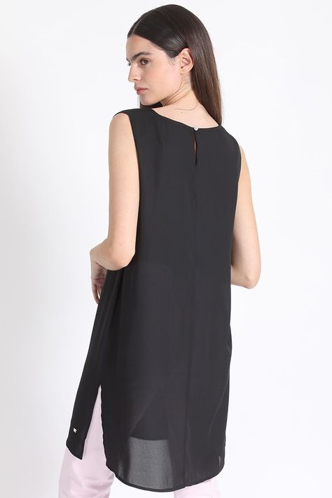 Blusa Doble Capa Negra Liola-4