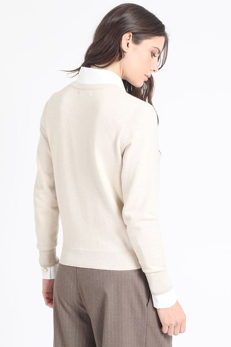 Cardigan Tejido Punto, Crudo Liola-4