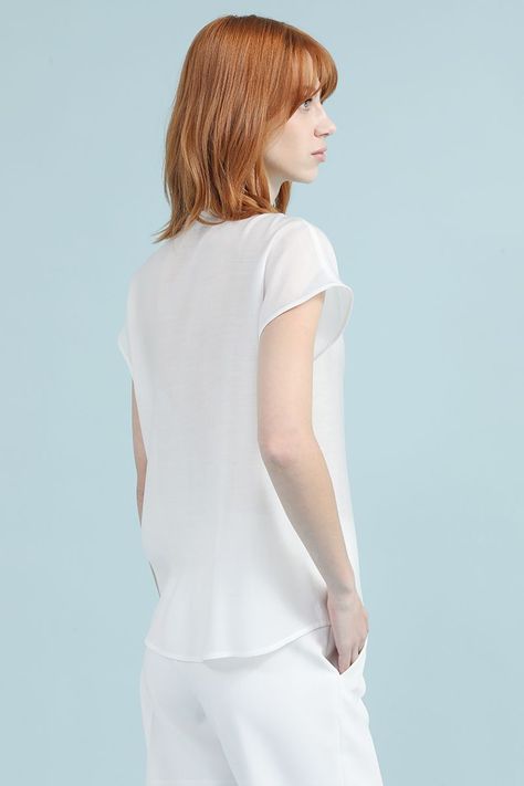 Blusa Tela Fantasia Boton Joya, Crudo Liola-3