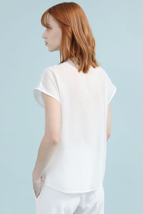 Blusa Tela Fantasia Boton Joya, Crudo Liola-4