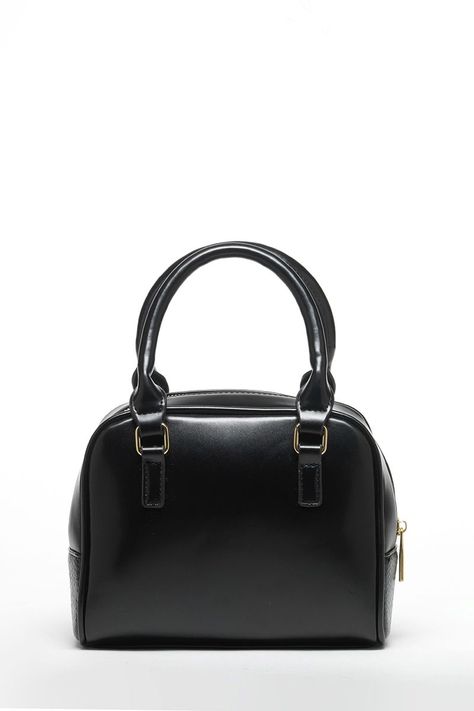 Cartera Efecto Cuero Mezcla Con Piton, Negro Liola-3