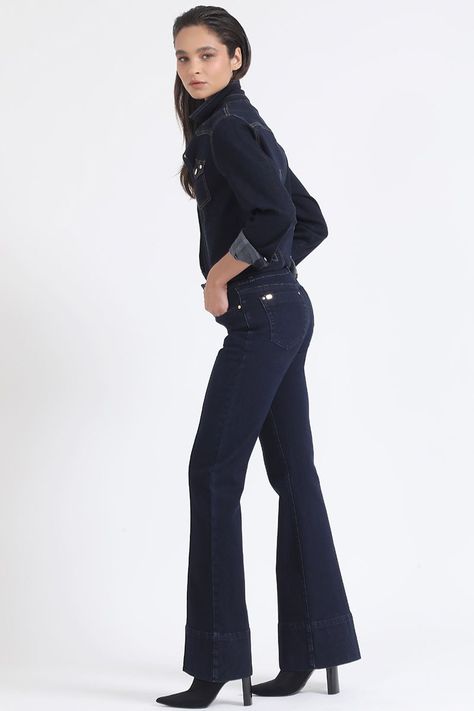 Camisa Denim Entallada Con Bordado, Indigo Liola-1