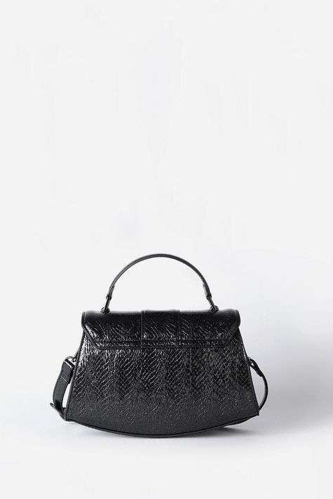 Cartera Metalizada, Efecto Cuero Fantasia, Grafito Liola-2