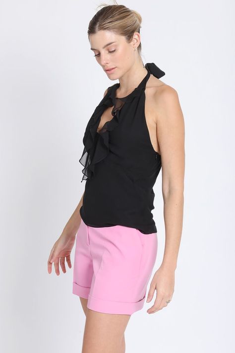 Top Halter Gasa Negro Liola-1