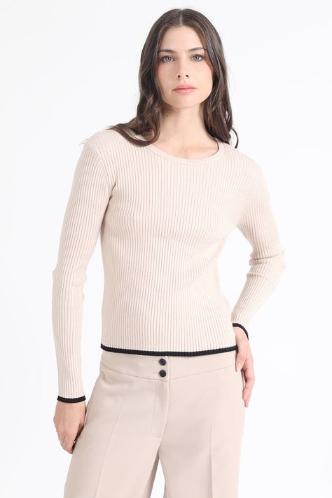 Tejido Punto Basico, Beige Liola-5