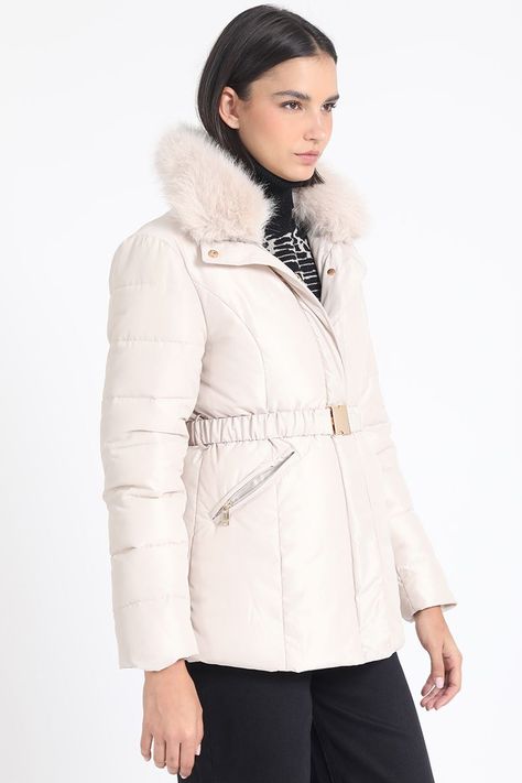 Parka Con Piel Desmontable, Beige Liola-2