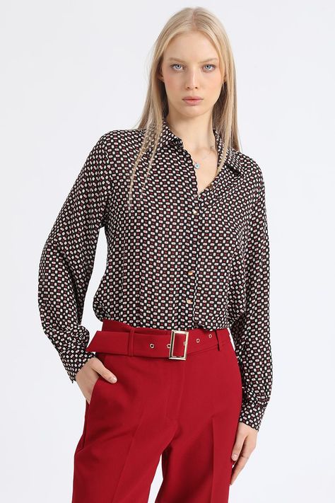 Blusa Estampada Micro Retro, Negro Liola-0