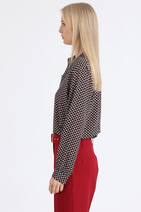 Blusa Estampada Micro Retro, Negro Liola-3