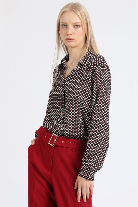 Blusa Estampada Micro Retro, Negro Liola-4