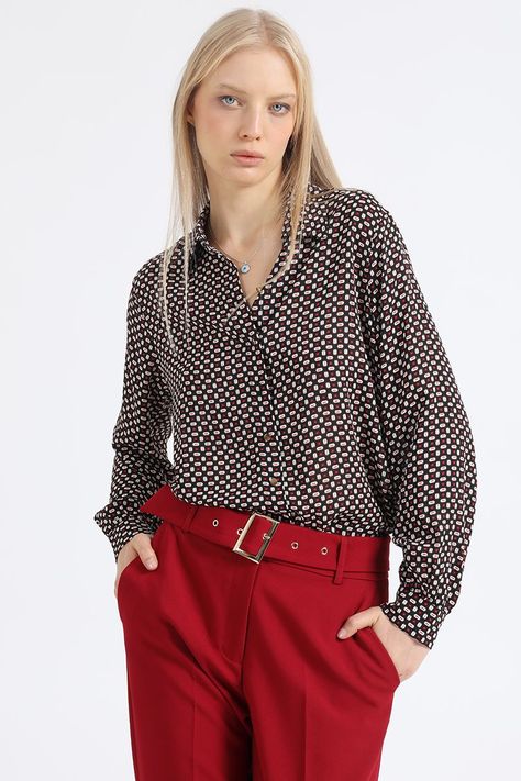 Blusa Estampada Micro Retro, Negro Liola-5