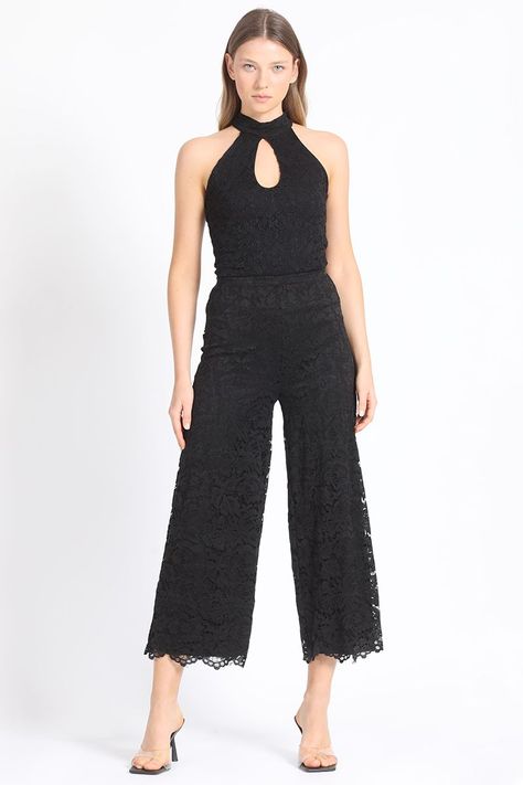 Pantalon Recto Encaje Negro Liola-0
