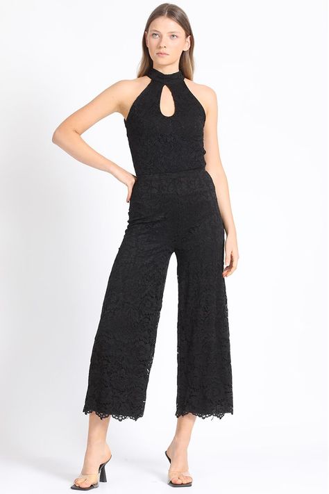 Pantalon Recto Encaje Negro Liola-1
