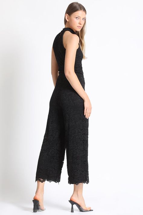Pantalon Recto Encaje Negro Liola-4